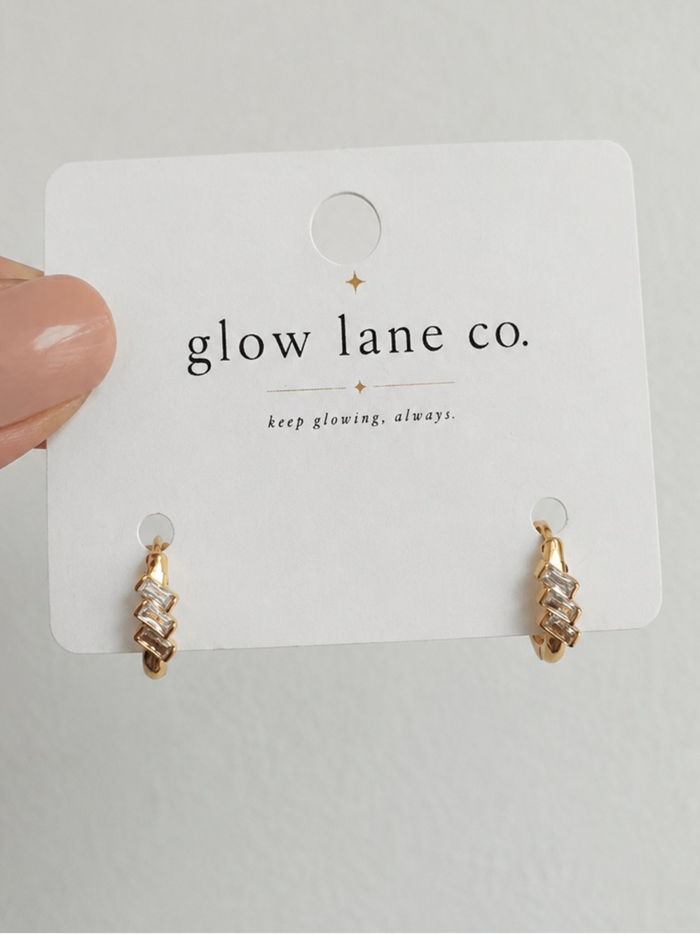18k gold plated minimalistic cz huggie hoops 10mm